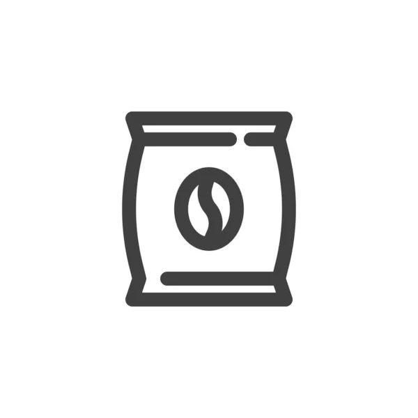 Linha de embalagem de grãos de café ícone —  Vetores de Stock