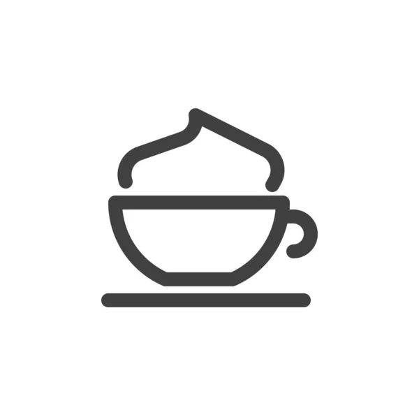 Latte Coupe café ligne icône — Image vectorielle