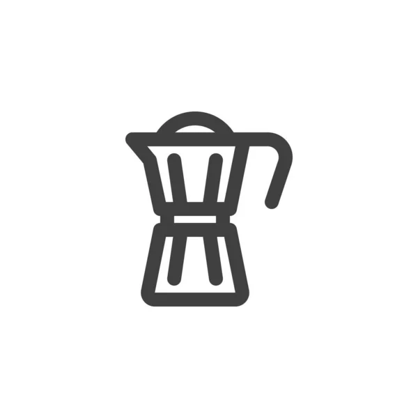Εικονίδιο γραμμής καφέ Moka — Διανυσματικό Αρχείο