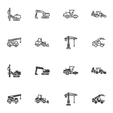 İnşaat makineleri Icon set