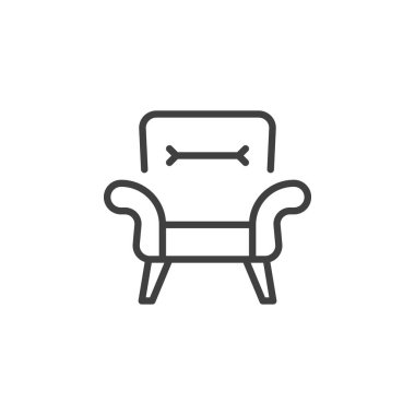 Yumuşak koltuk çizgisi simgesi