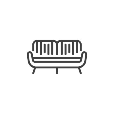 Rahat kanepe çizgisi simgesi