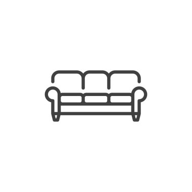 Yumuşak kanepe çizgisi simgesi