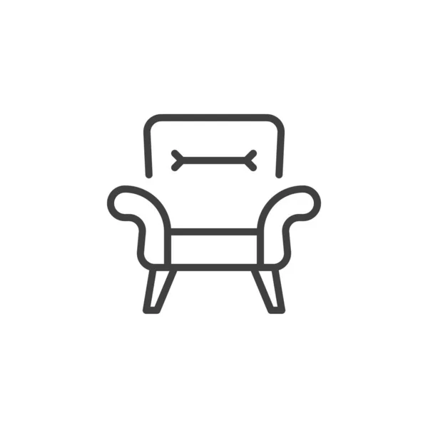 软扶手椅线图标 — 图库矢量图片