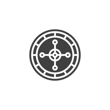 Casino rulet vektör simgesi