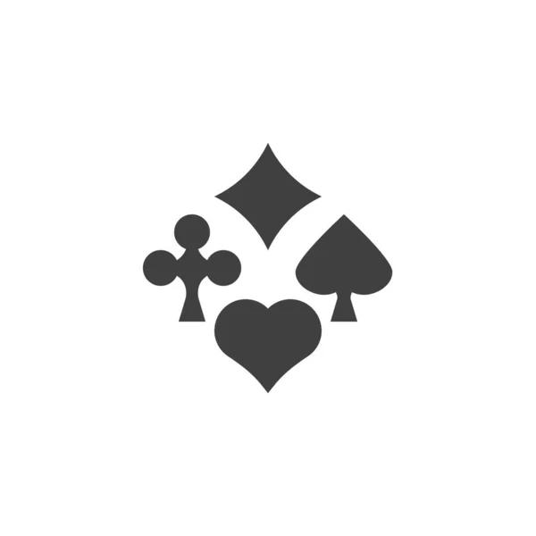 Juego de cartas traje vector icono — Vector de stock