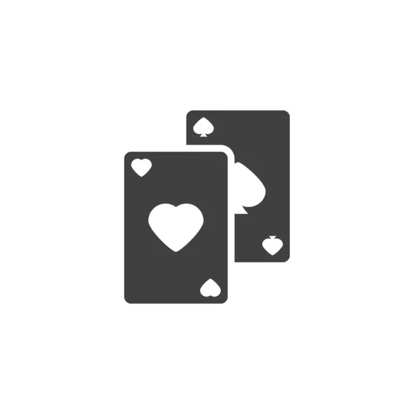Två ess, poker kort vektor ikon — Stock vektor
