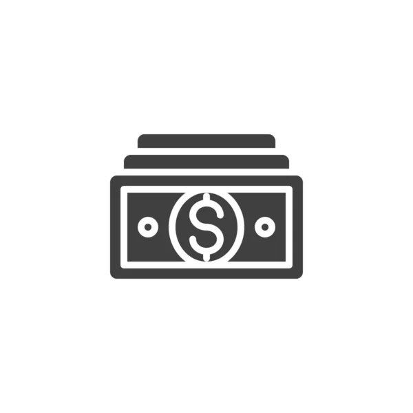 Dinero efectivo vector icono — Vector de stock