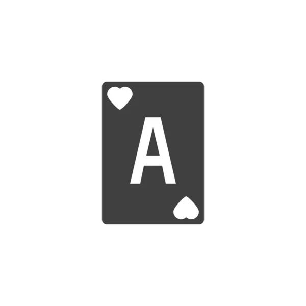 Heart es playing card vector icon — Stockový vektor