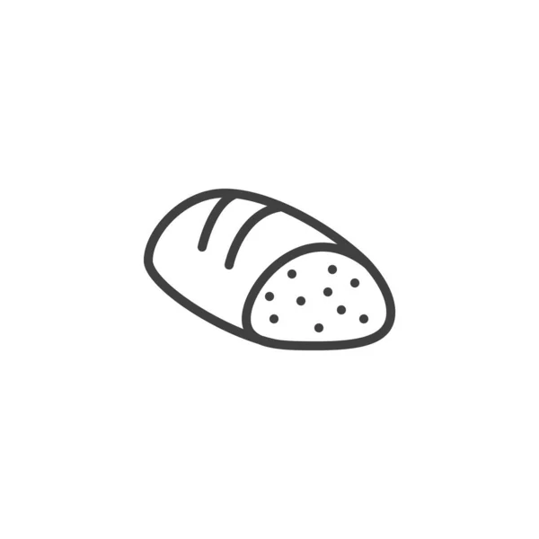 Ícone de linha de pão fatiado —  Vetores de Stock