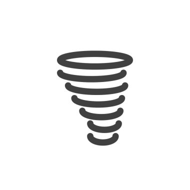 Tornado büküm çizgisi simgesi