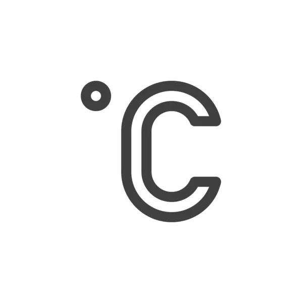 Icono de línea de grados Celsius — Archivo Imágenes Vectoriales