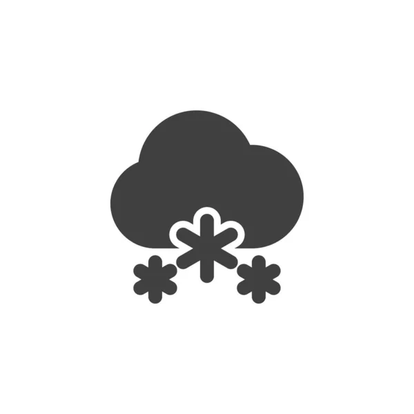 Wolke und Schneeflocken Vektor-Symbol — Stockvektor