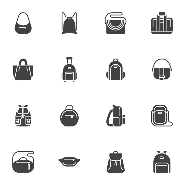 Vektorové ikony ženských tašek nastaveny — Stockový vektor