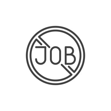 İşsizlik çizgisi simgesi