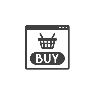 çevrimiçi alışveriş vektörü simgesi