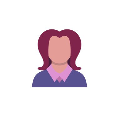 Yüzsüz kadın portresi düz simge