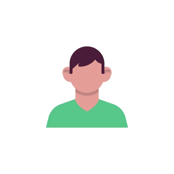 Joven avatar icono plano — Vector de stock