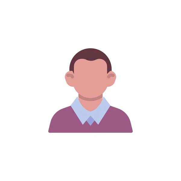 Faceless man avatar flat icon — Stock Vector