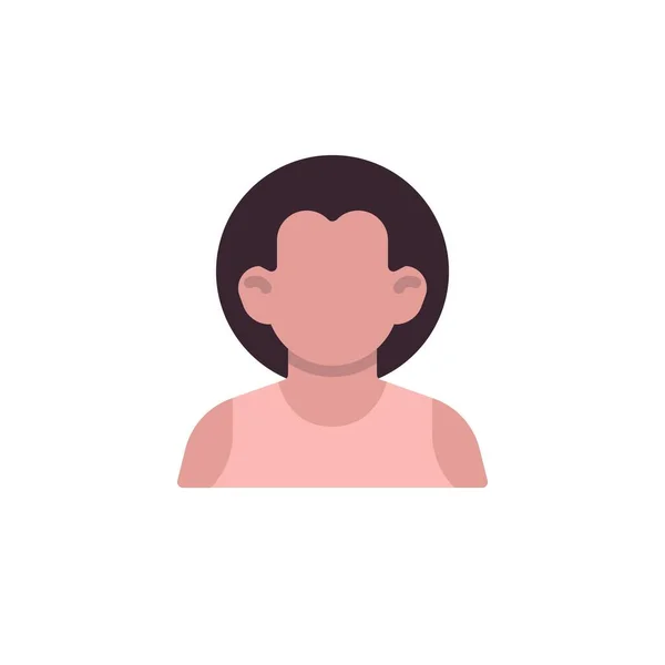 Mujer joven avatar icono plano — Vector de stock