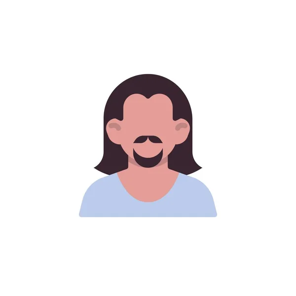 Hombre sin rostro avatar icono plano — Vector de stock