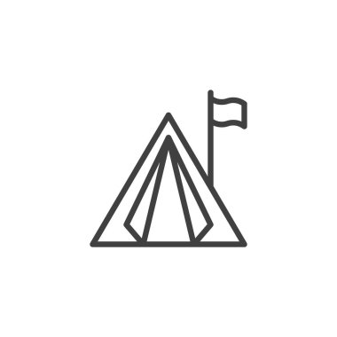 Mültecilerin kamp çizgisi simgesi