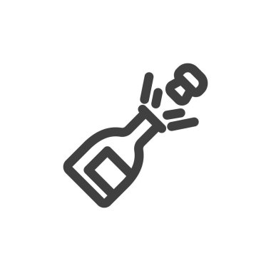 Şampanya patlama çizgisi simgesi