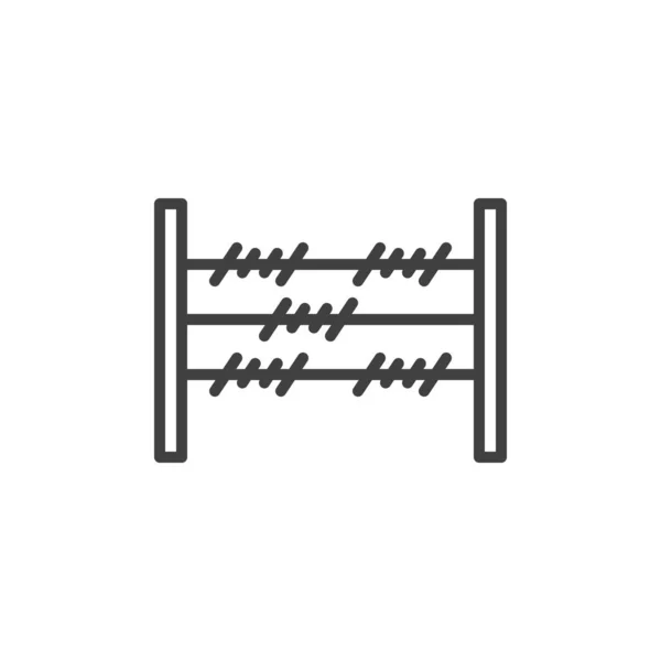 Ikona čáry ostnatého plotu — Stockový vektor