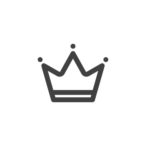 Krone, VIP-Line-Symbol — Stockvektor