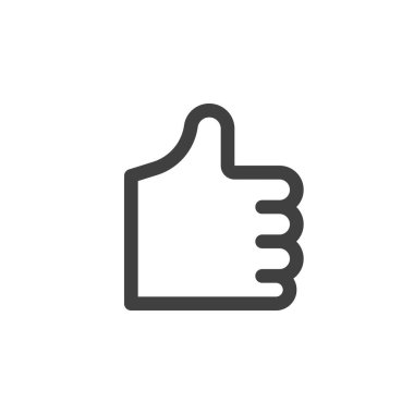 Başparmak yukarı satırı simgesi