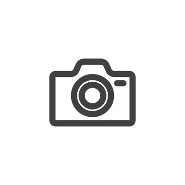 Fotoğraf makinesi çizgi simgesi