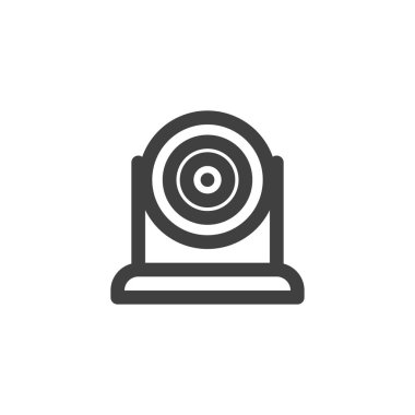 Web kamerası çizgi simgesi