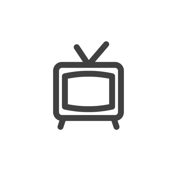 Old TV line icon — Stock Vector