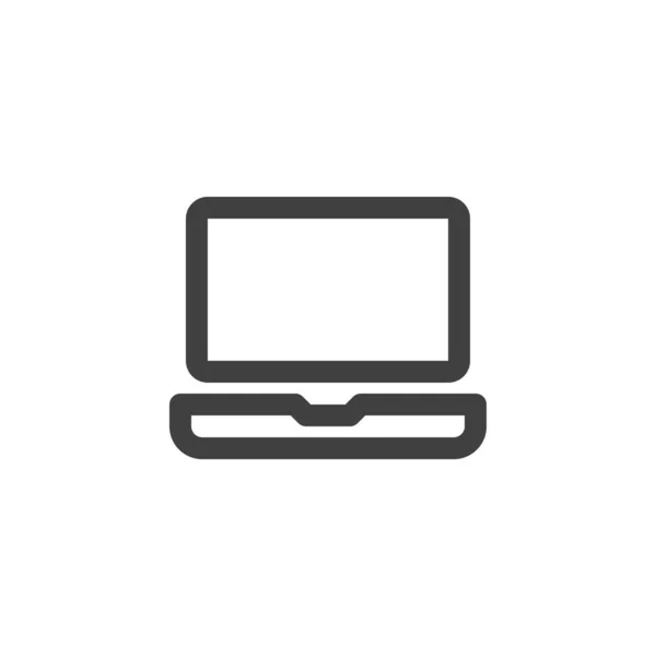Ordenador portátil línea icono — Vector de stock