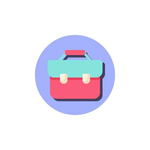 Escuela bolsa plana icono — Vector de stock