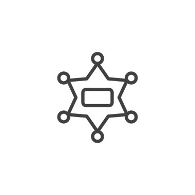 Şerifin rozet çizgisi simgesi