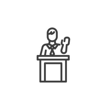 Yargıç podyum çizgisi simgesi