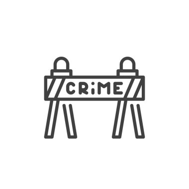 Suç mahalli sınır çizgisi simgesi
