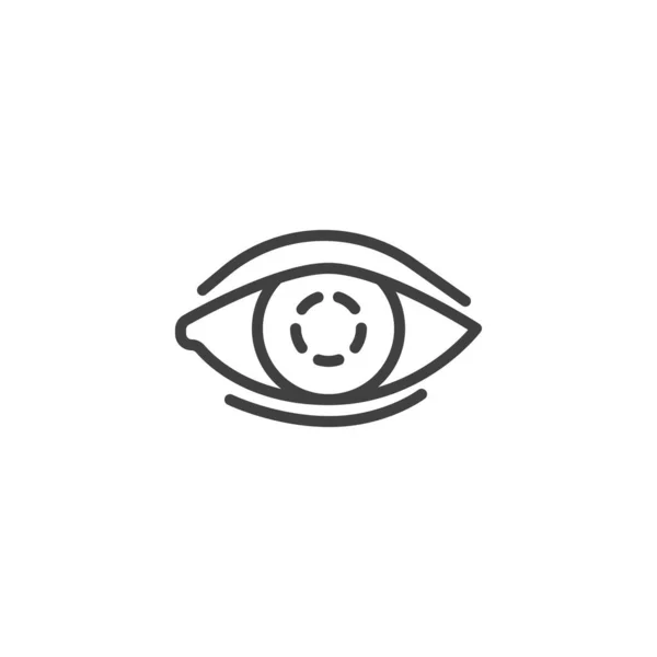Піктограма лінії захворювання очей — стоковий вектор