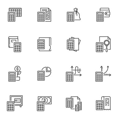 Finans hesaplama çizgisi simgeleri ayarlandı