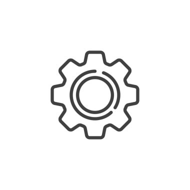 Dişli, ayarlar çizgi simgesi