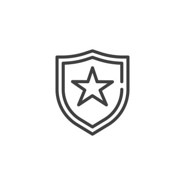 Yıldız çizgisi simgesiyle kalkan