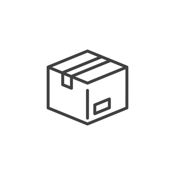 Ikona řádku lepenkové krabice — Stockový vektor