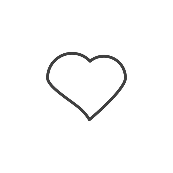 Icône de ligne de forme de coeur — Image vectorielle