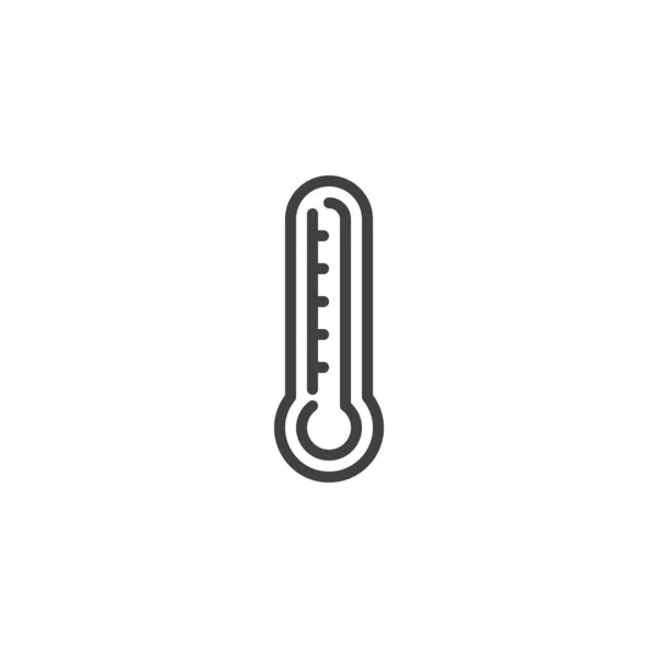 Thermometer-Zeilensymbol — Stockvektor