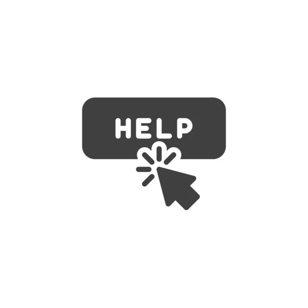 Help button click vector icon — Stock Vector