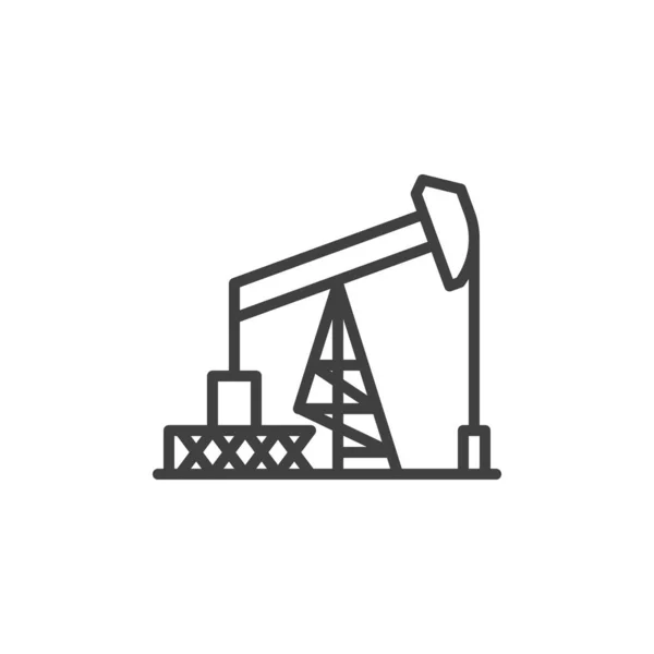Oil pump line icon — Stock Vector