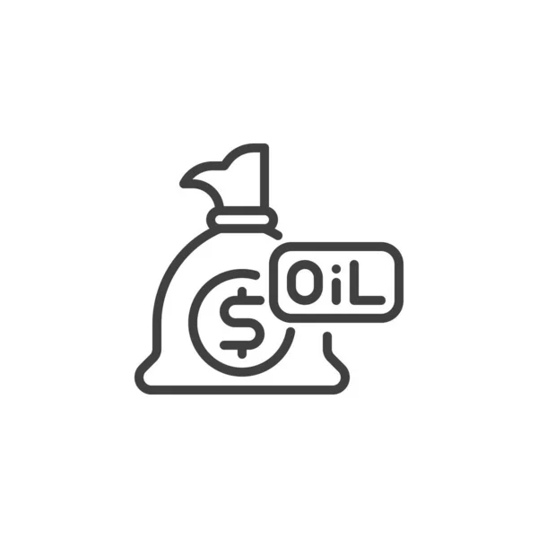 Εικονίδιο γραμμής επένδυσης πετρελαίου — Διανυσματικό Αρχείο