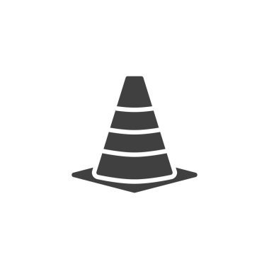 Trafik konisi vektör simgesi