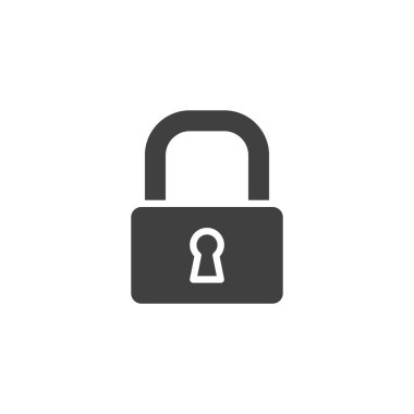 Kilit, asma kilit vektör simgesi